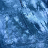 Athleta Womens Blue Tie Dye Cotton Hoodie Pullover Sweatshirt Size 2X