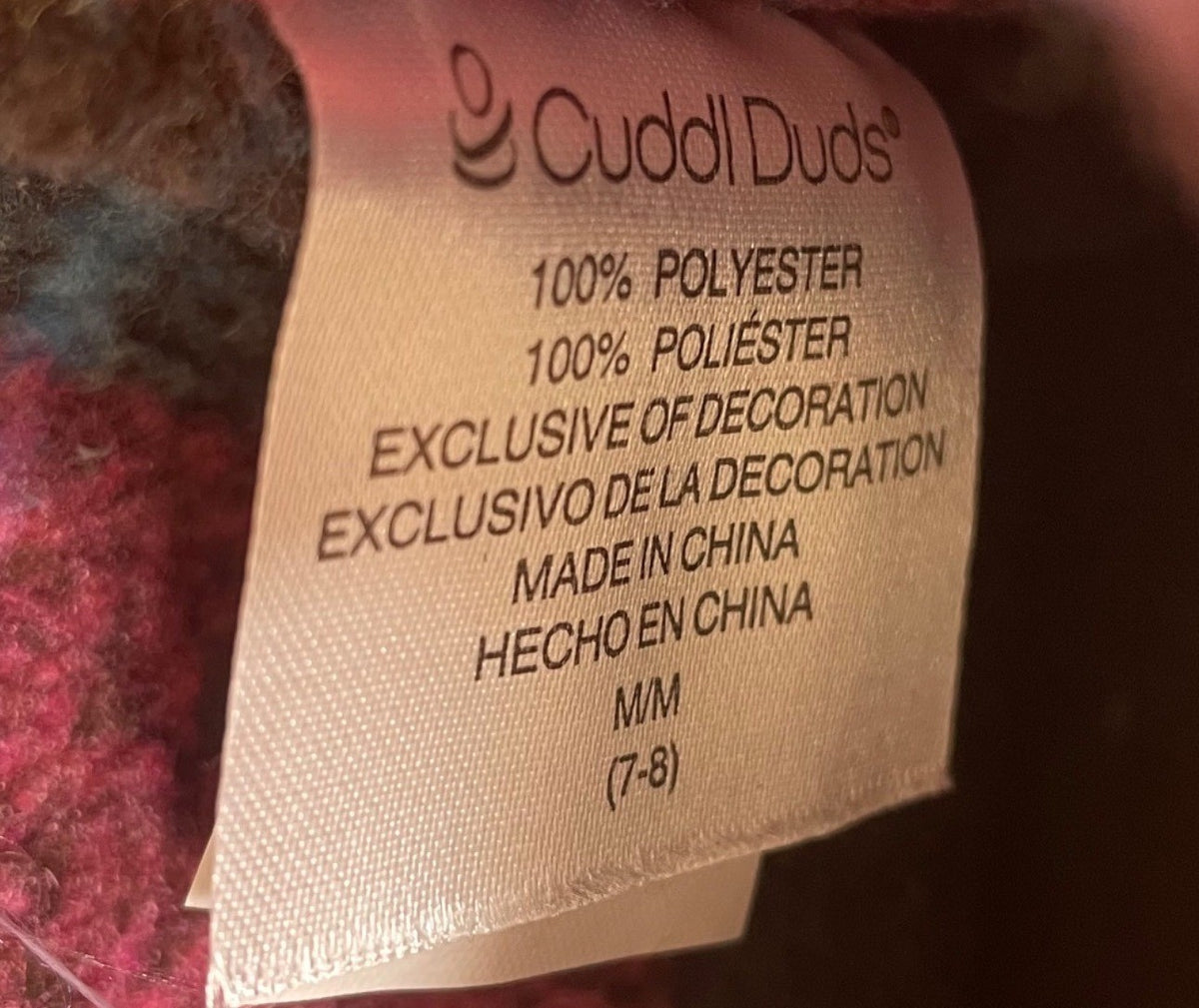 Cuddl Duds Women’s Red Deep Wine Waffle Knit Pom-Pom Slipper Booties Size M 7-8