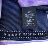 Ermenegildo Zegna Mens Purple Striped 100% Silk Tie Made In Italy Elegant Design