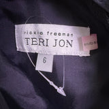 Vintage Rickie Freeman Teri Jon Womens Black Evening Gown  Sz 6