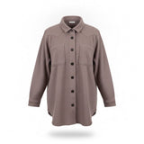 Maurices Womens Mauve Polyester Button-Up Shirt Oversized Relaxed Fit Size 2X