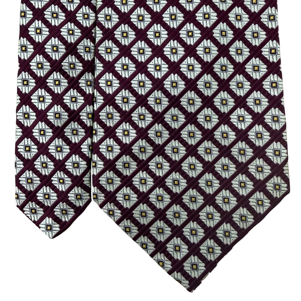 Robert Talbott Mens Burgundy Silk Patterned Tie By Nordstrom Hand Sewn