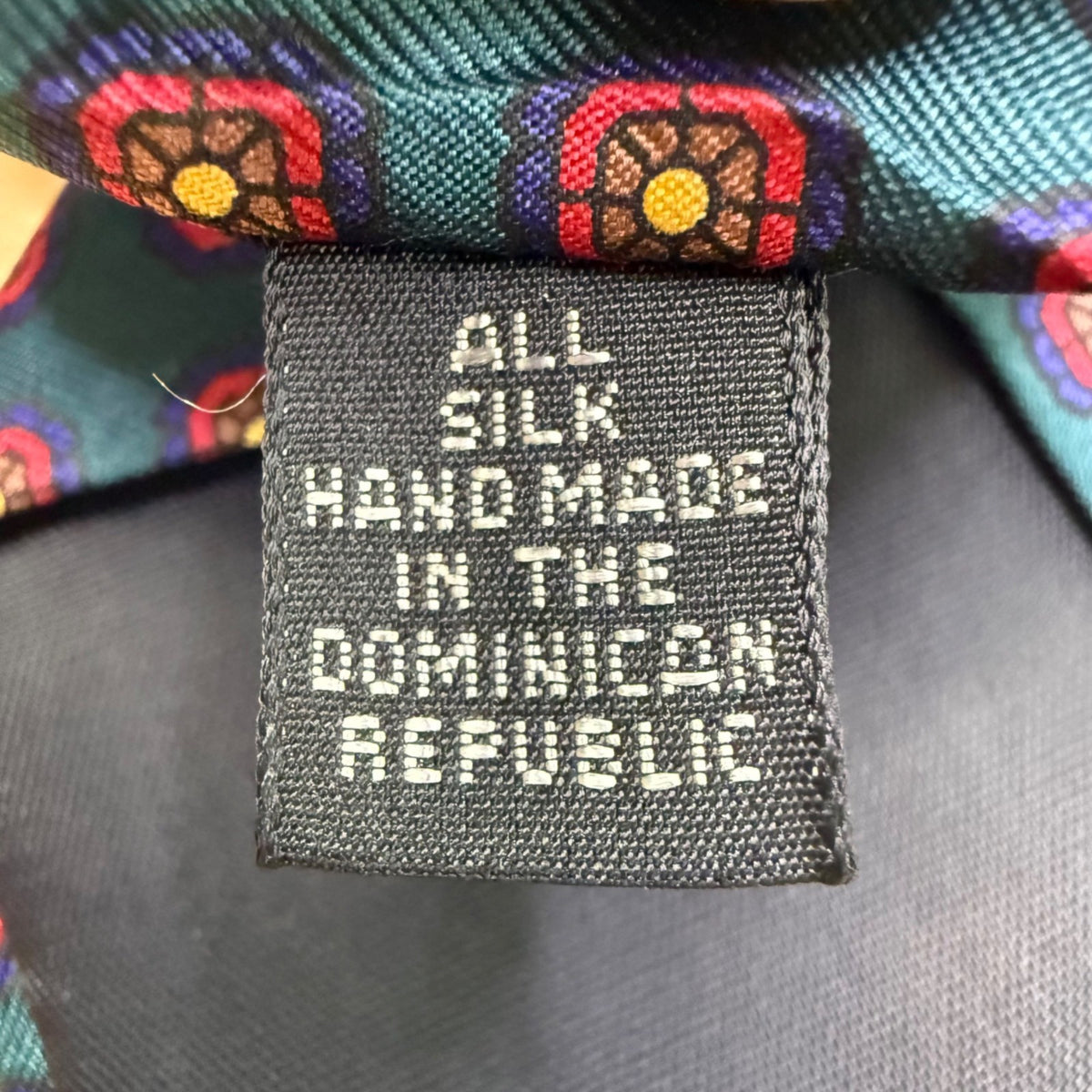 Claybrooke Mens Teal Multicolor Silk Patterned Tie