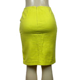 Loft Women's Neon Yellow Knee Length Pencil Skirt Sz 4