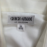G  Armani Mens White Dress Shirt Cotton Button-Down Size 15 32/33
