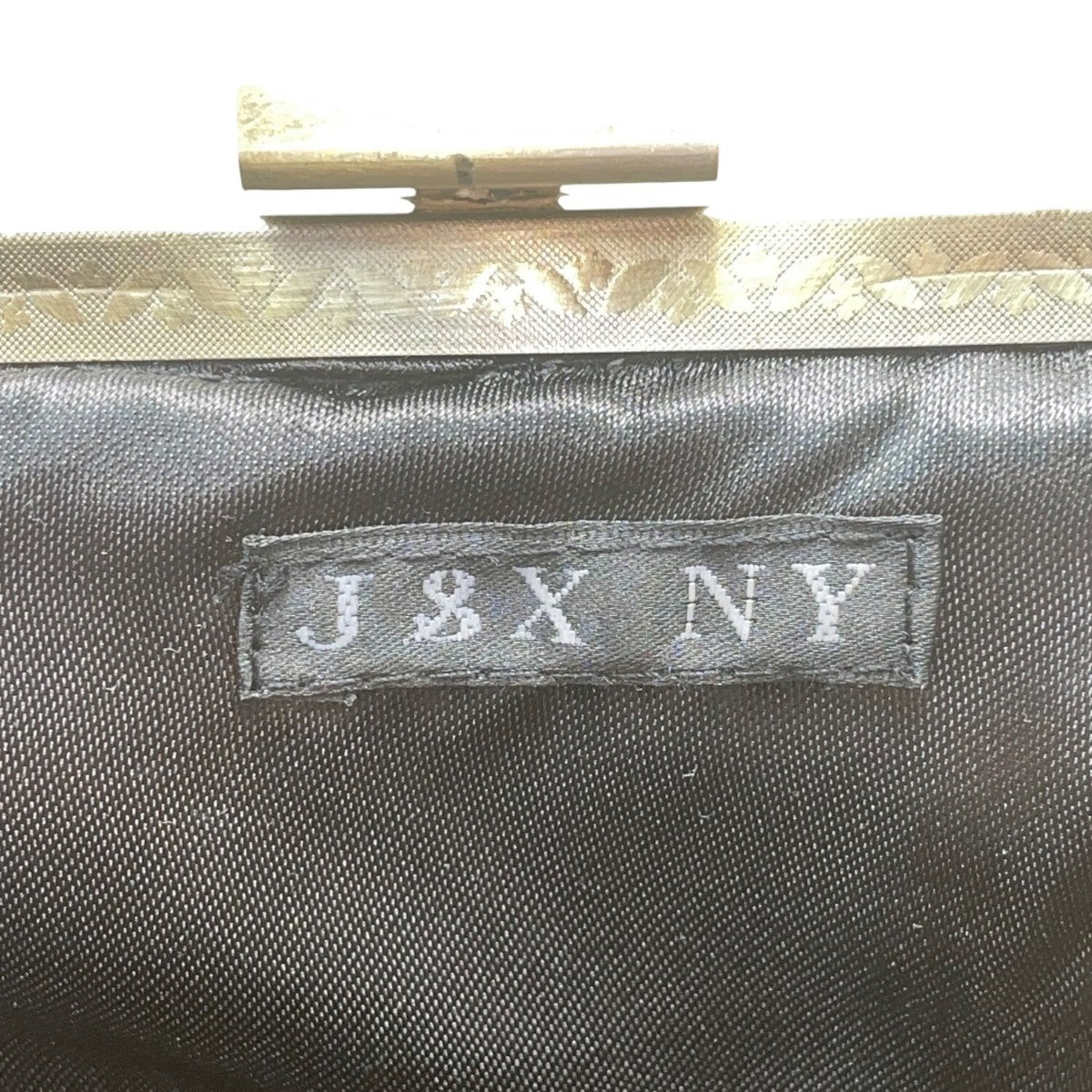 J&X NY Women’s Black Sequined With Chain Strap Elegant Clasp Frame Evening Bag
