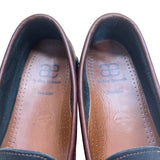 Allen Edmonds Men’s Brown & Black Leather Boulder Moc Toe Loafers Size 12B