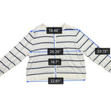 Ava & Viv Womens White Striped & Lightweight Button Front Cardigan Size 1X