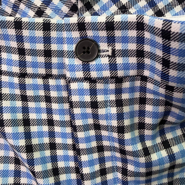 Banana Republic Women’s Blue & Black Plaid Wide-Leg Crop Pants Size 6 - New