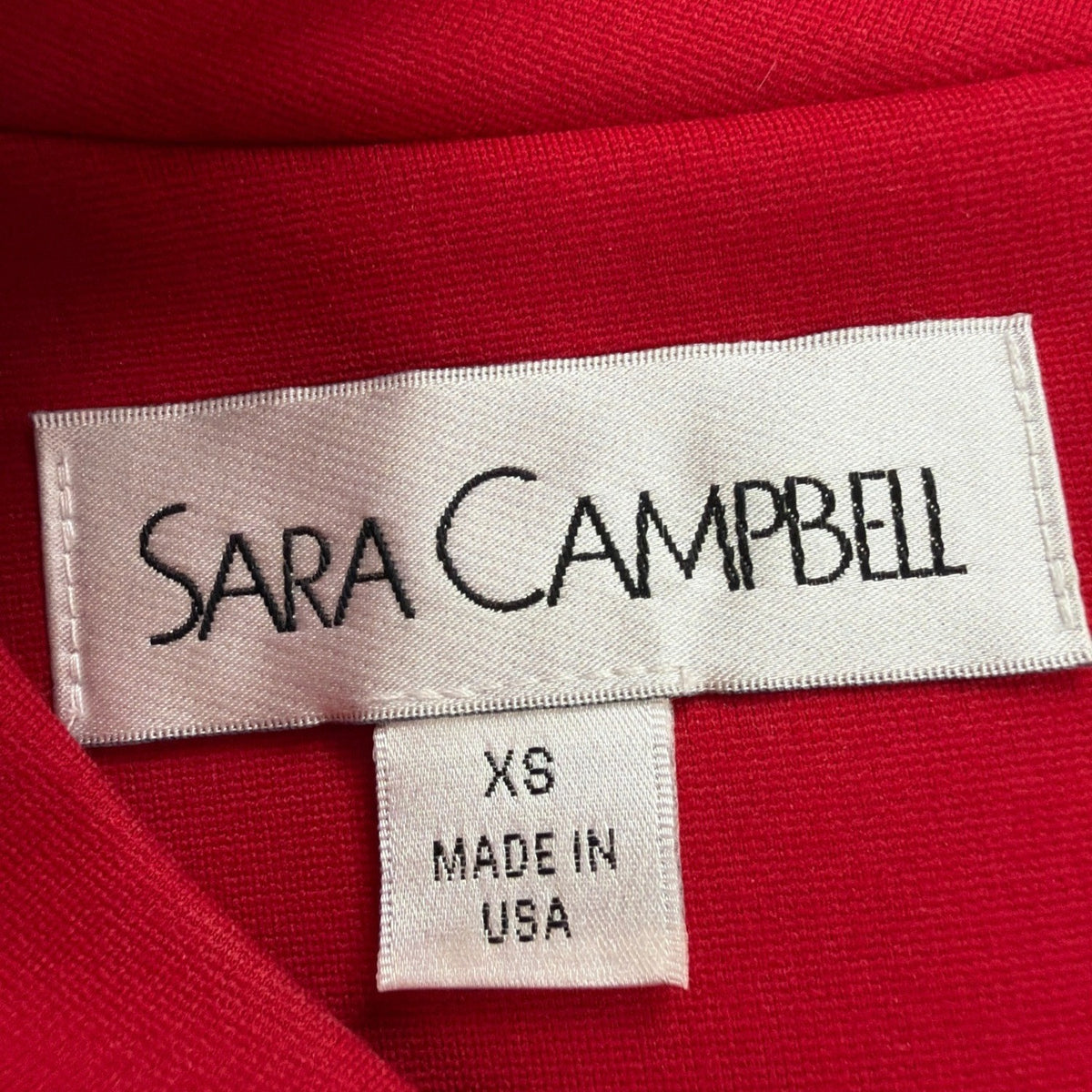 Sara Campbell Womens Red & Black Rayon Blend A-Line Dress Bow Accent XS