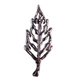 Sterling Silver 925 Womens Openwork Leaf Brooch Handcrafted Nature-Inspired