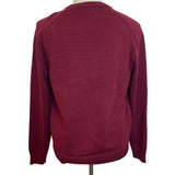 J.Crew Men's Wine Red Crewneck Plush Knit Fabric Sweater Sz L- NWT