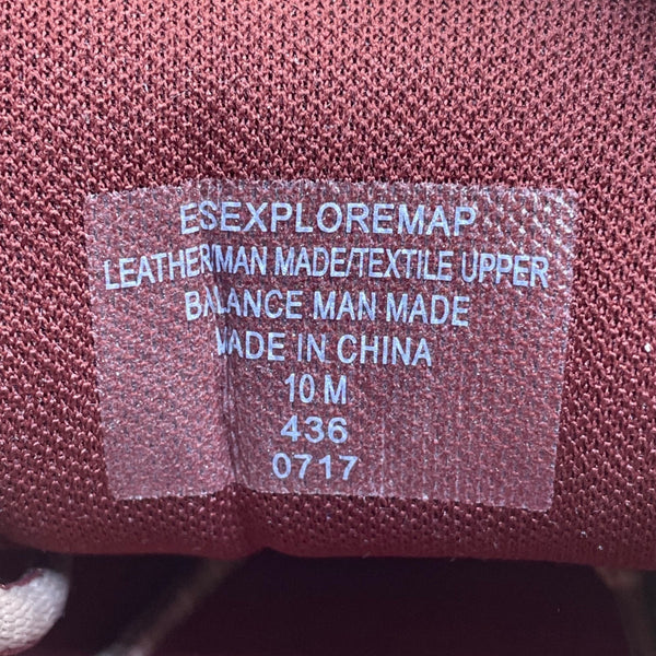 Easy Spirit Women’s Brown  Leather & Mesh Explore Map Walking Sneakers Size 10M