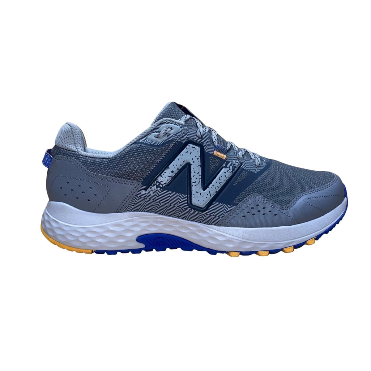 New Balance Men’s Gray & Blue T410 Arch Support Trail Running Shoes Size 14