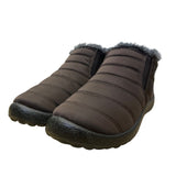 BJ Men’s Brown Quilted Slip-On Fleece-Lined Winter Boots Size 8.5US