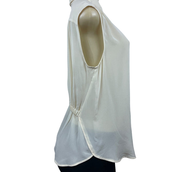 Collezioni Womens Sleeveless Button-Up Blouse Size 8