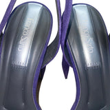 Franco Sarto Women’s Purple Suede Adjustable Strap Block Heel Sandals Size 7M