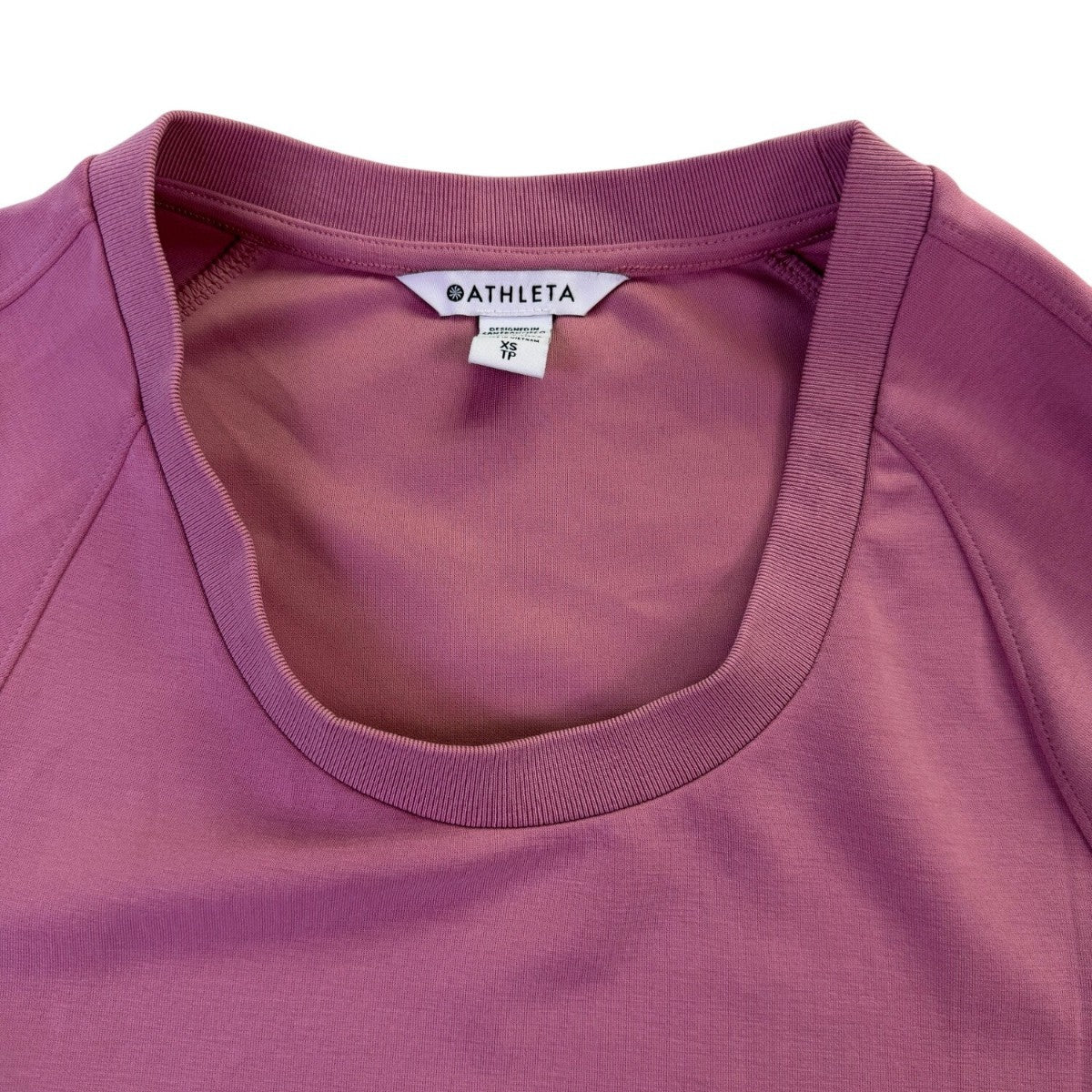 Athleta Womens Purple Cotton Blend Sweatshirt & Elastic Waist Jogger Set Sz XS