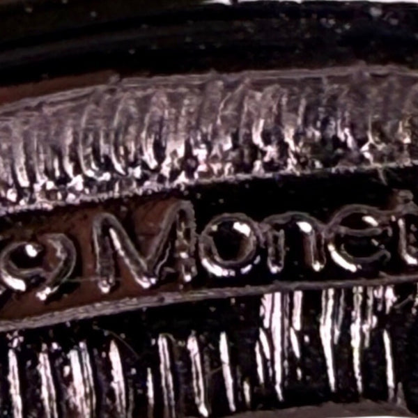 Monet Womens Silver Tone Metal Sunburst Brooch Vintage Filigree Circular Design