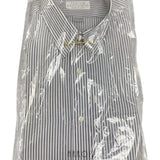 Vtg Arrow Bradstreet Mens Navy White Stripe Long Sleeve Shirt  Sz 15 1/2 - New