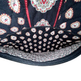Vera Bradley Women’s Black Quilted Paisley Floral  Adjustable Crossbody Bag