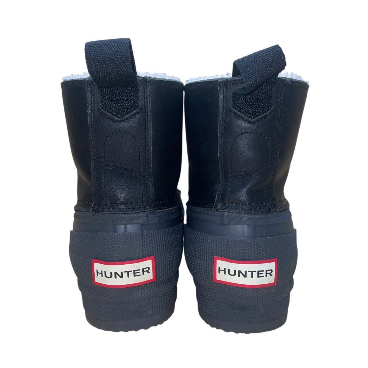 Hunter Men’s Black Rubber Insulated Lining Lace-Up Waterproof Duck Boots Size 10