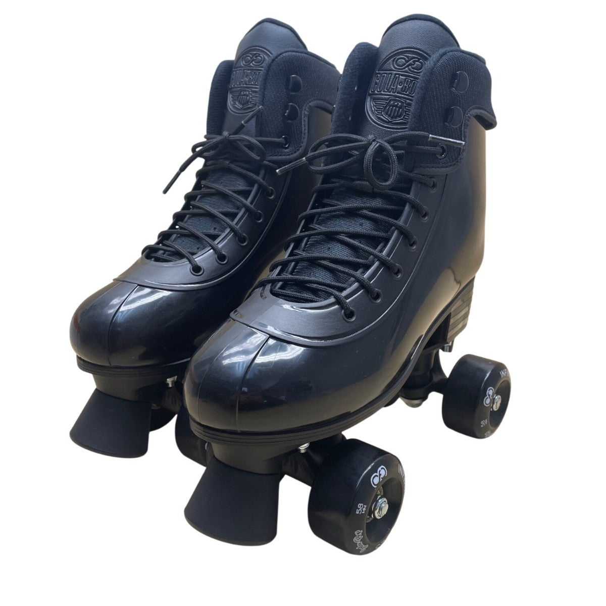Infinity Skates Men’s Black Adjustable Size Quad Roller Skates US Size 3-6 M