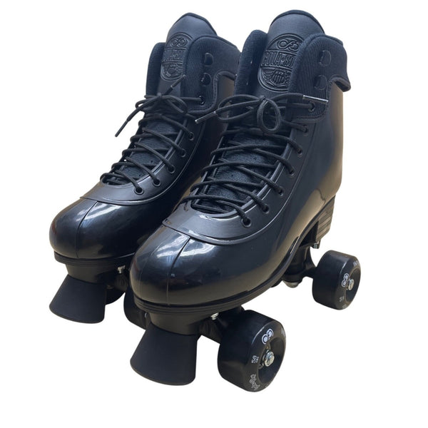 Infinity Skates Men’s Black Adjustable Size Quad Roller Skates US Size 3-6 M