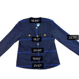 41 Hawthorn Womens Navy Military Style Jacket With Gold Buttons Size L