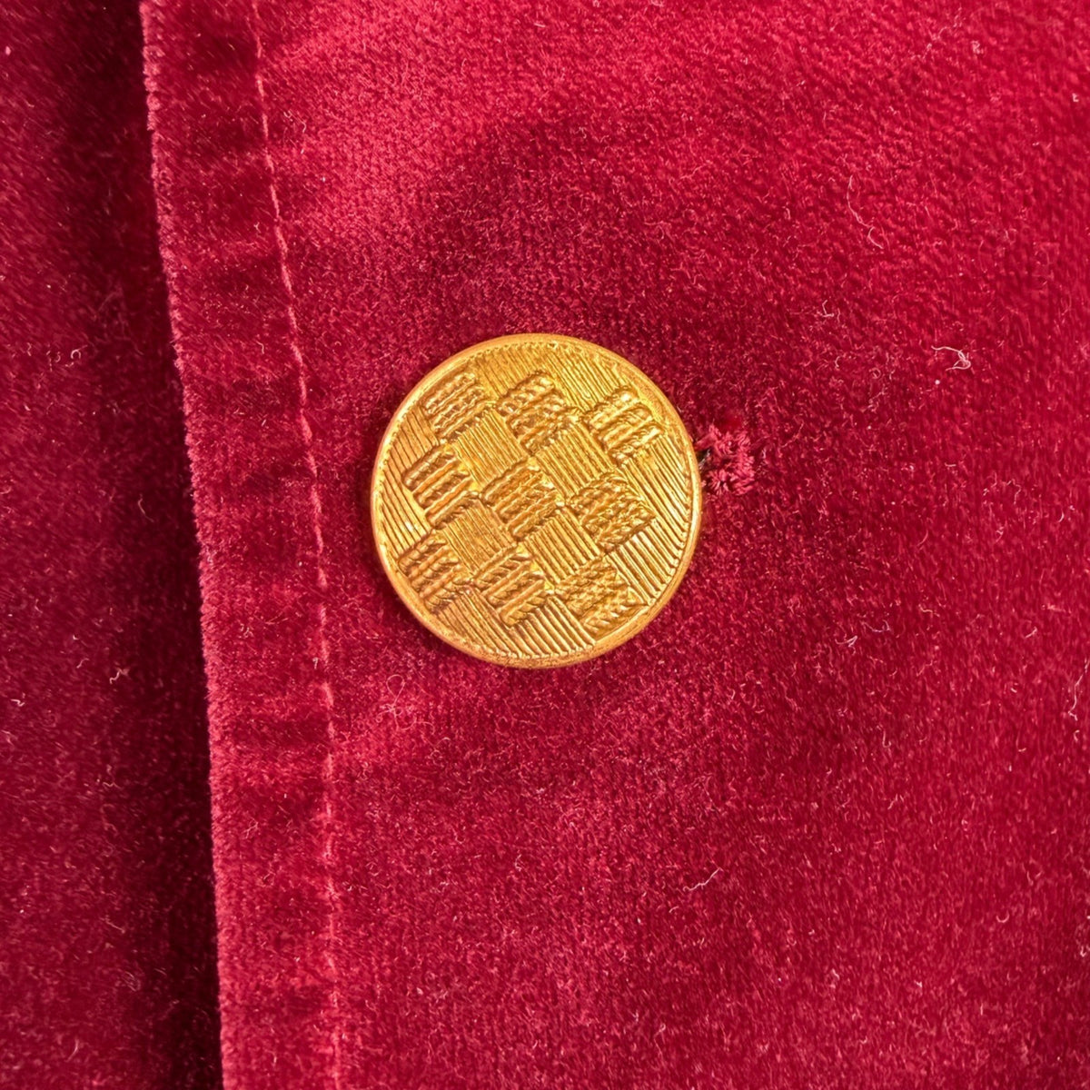 John Weitz Lord & Taylor Mens Red Velvet Luxury Blazer 2 Gold Button  Sz 41R