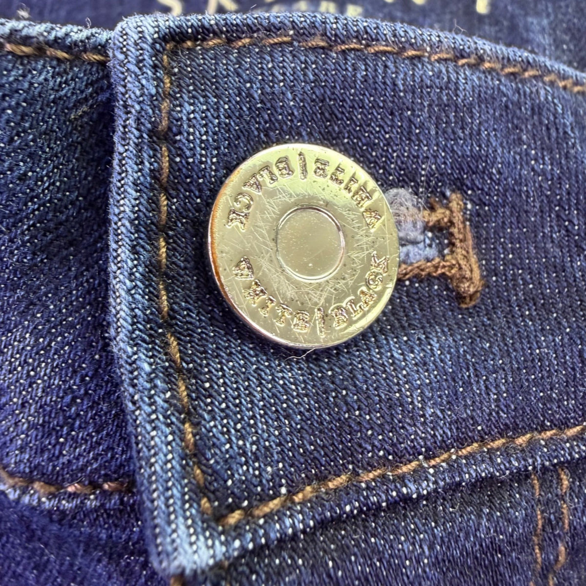 White House Black Market Womens Dark Blue Denim Skinny Flare Jeans Size 2