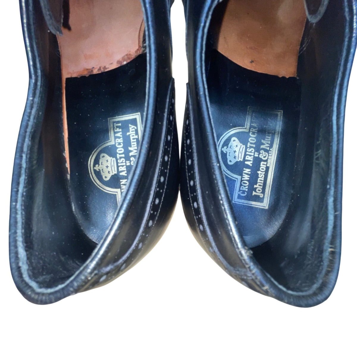 Johnston & Murphy Men’s Black Leather Wingtip Oxford Dress Shoes Size 10.5