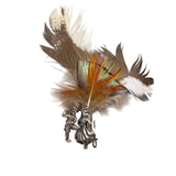 Vintage Gray Wool Felt Feather Mens Fedora Hat With Grosgrain Ribbon Band 7 1/4