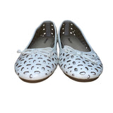 Rialto Women’s White Synthetic Bow Accents Cutout Garry Ballet Flats Size 8.5M