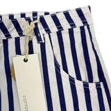Cotton On Womens Blue & White Striped Cotton Blend High-Rise Casual Shorts Sz 10