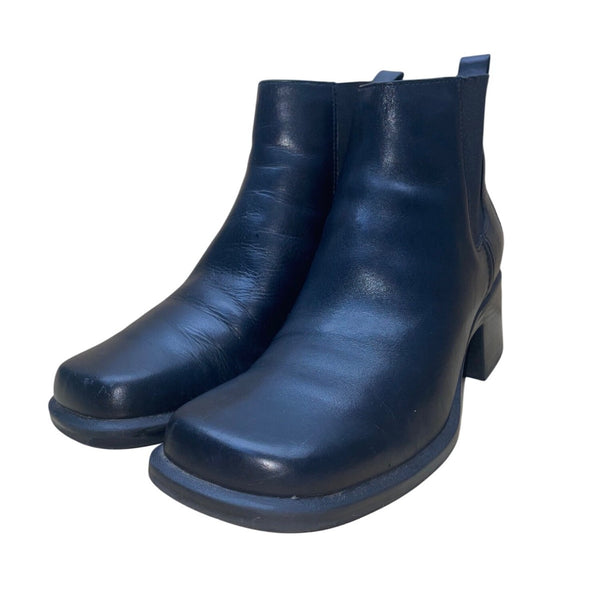 Clarks Women’s Black Leather Slip-On Comfort Chelsea Moma Ankle Boots Size 8M