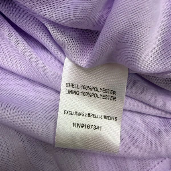 Hello Molly Womens Lavender Pleated Bell Sleeve Mini Dress Tie Detail Size 6