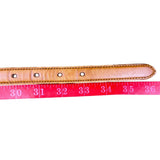 Tony Lama Tan Leather Western Belt With Silver Buckle Embossed Floral Sz 30
