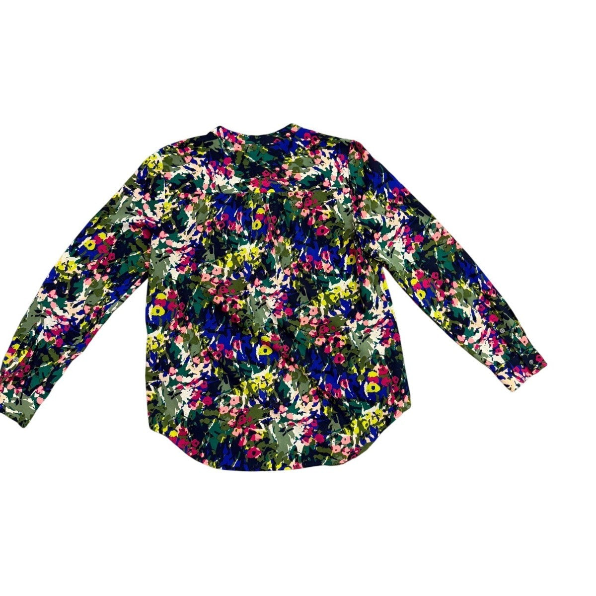 J. Crew Womens Multicolor Floral Print Long Sleeve Button-Down Blouse Size XS