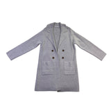 Pink Clover Women Gray Long Double Breasted Coat Size L