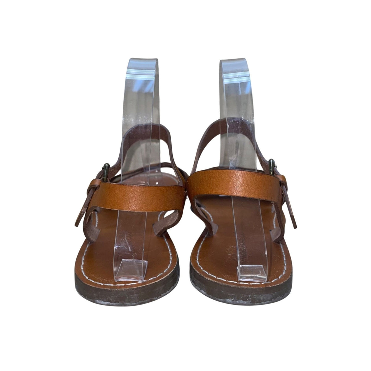 Madewell Women’s Brown Leather Strappy Buckle Closure Sandals Size 7.5M