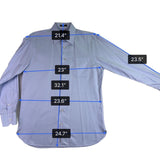 John W. Nordstrom Mens Light Blue Dress Shirt Traditional Fit Sz15.5