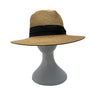 Furtalk Wide Brim Straw Sun Hat With Black Ribbon Band Sz L