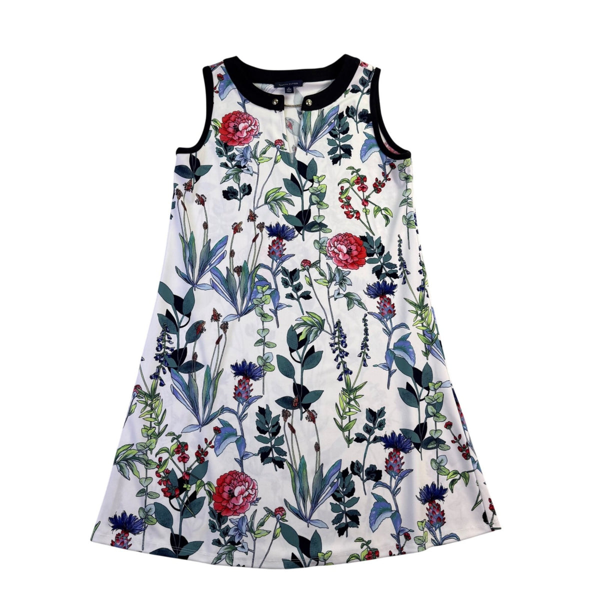 Tommy Hilfiger Womens Floral Print Sleeveless Mini A-Line Dress Sz  XS 