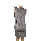 Talbots Womens Paisley Print Cotton & Silk Blend Sleeveless Sheath Dress Size 2P