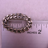 Vintage Danecraft Womens Silver Tone Sterling Brooch Oval Chain