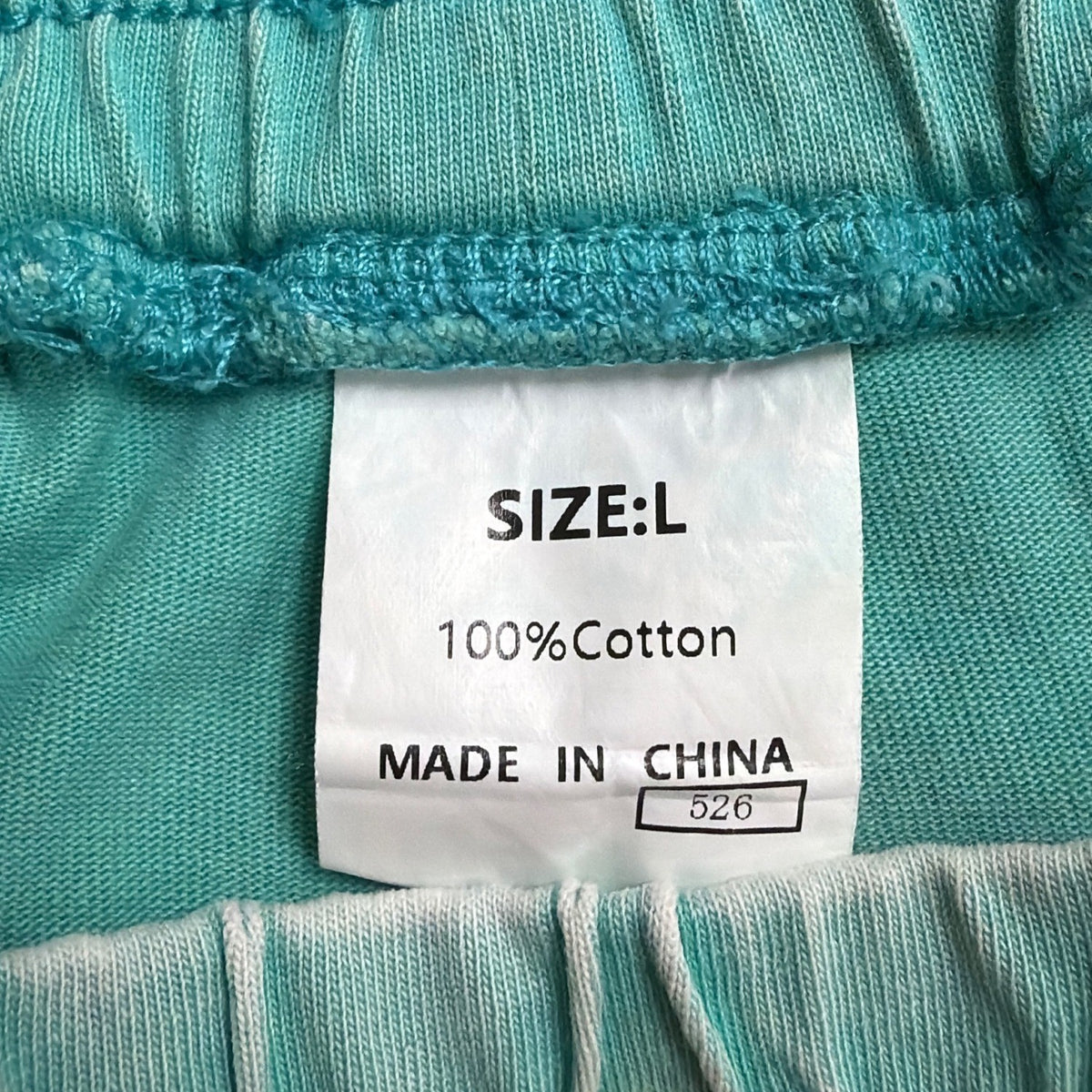 Sleeveless Cotton Top & Elastic Waist Shorts Set Women Teal Size L
