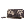 Vera Bradley Women’s Gray Floral Cotton RFID Quilted Zip Around Wristlet Wallet