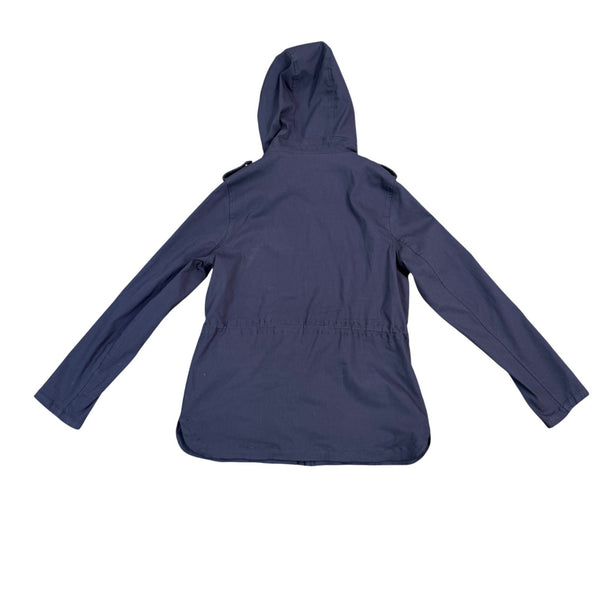 Eden Society Womens Navy Hooded & Lightweight Utility Jacket Size L