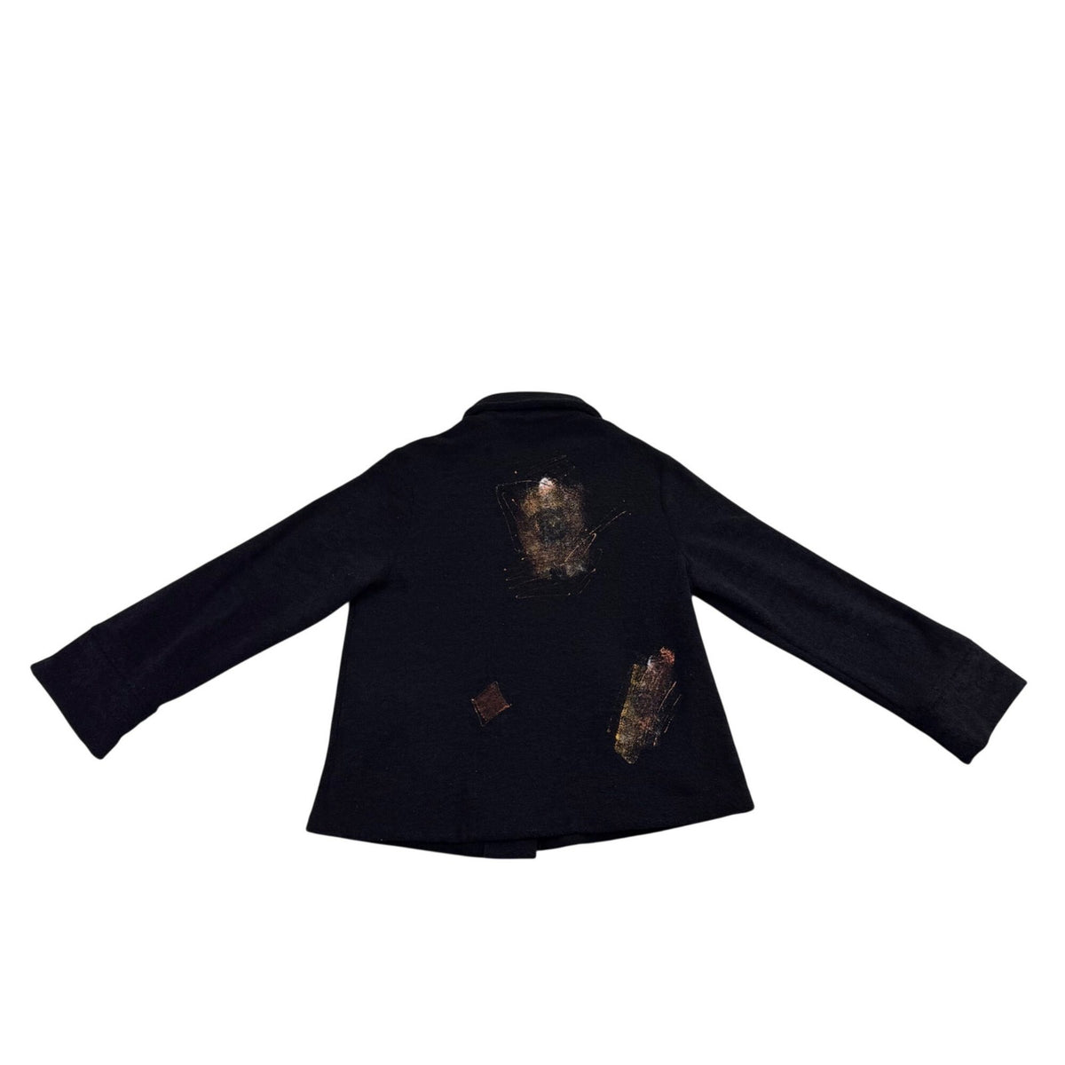G.G. Sport Womens Black  Jacket Small Abstract Front Pockets Size S